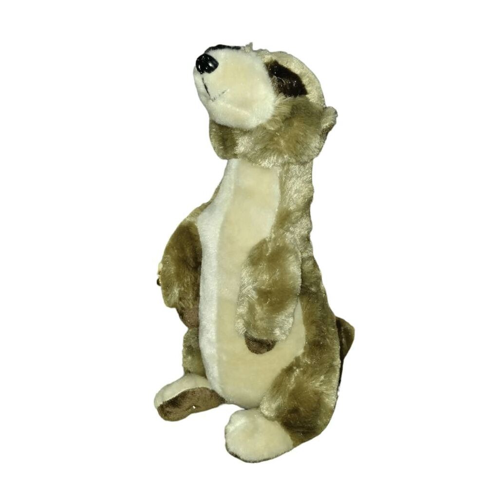 Adventure Planet Plush Animal Den Meerkat 10" Plushie Wildlife Toy - Picture 3 of 7